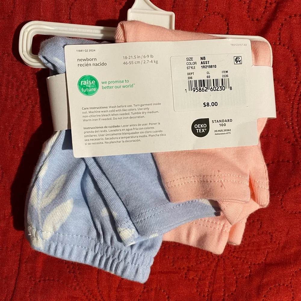 Carter's Just One You Ruffled Diaper Covers - Pink and Blue
